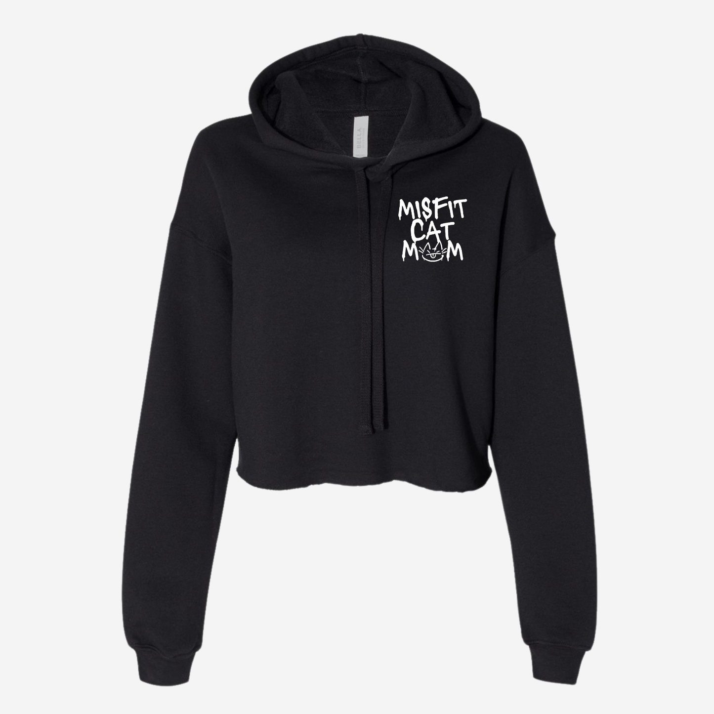 MISFIT CAT MOM CROP HOODIE