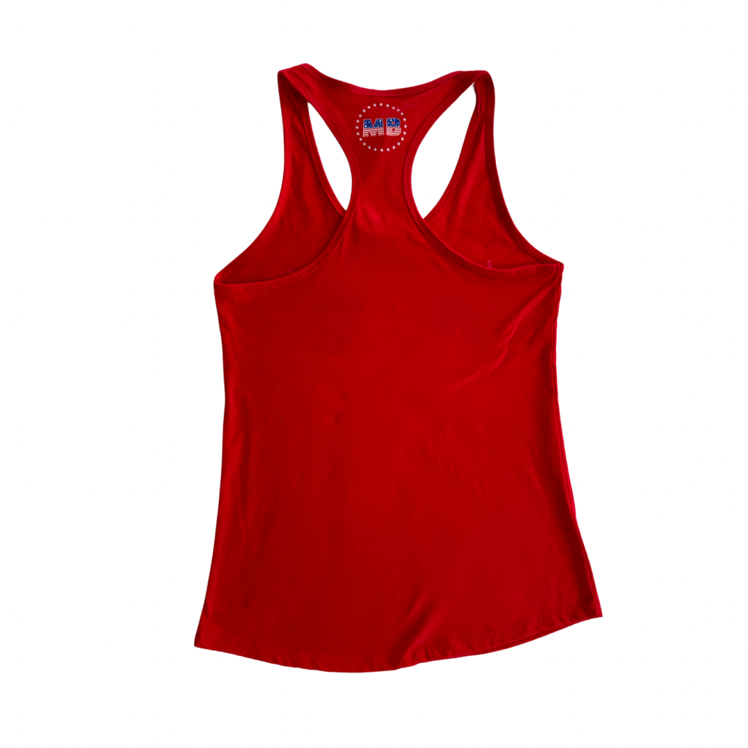 Red Bleached Skeleton Hands Tank