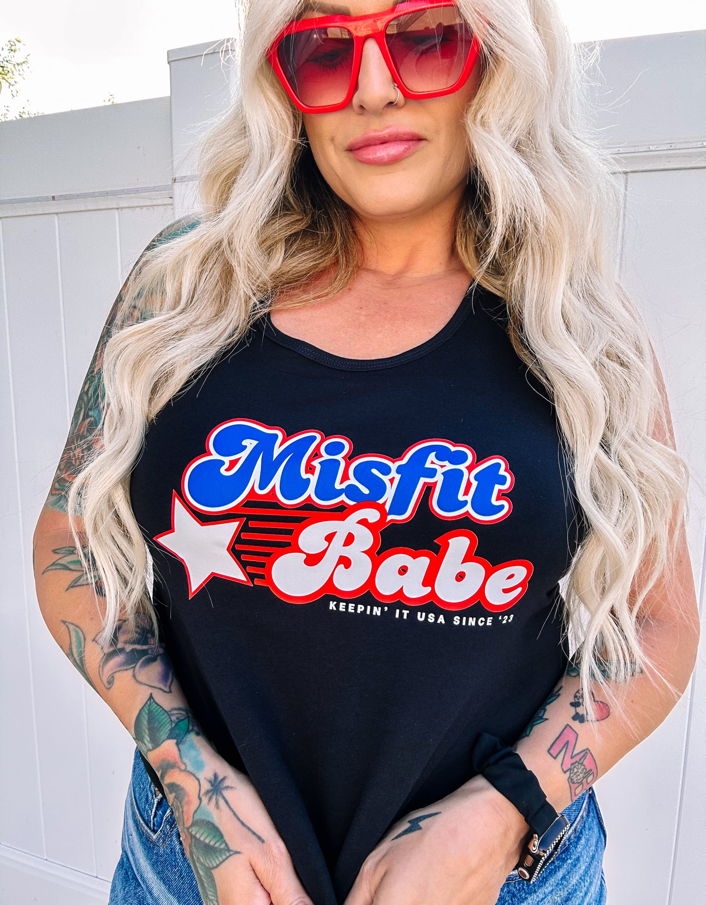 SHOOTING STAR RACERBACK TANK (2 COLORS)