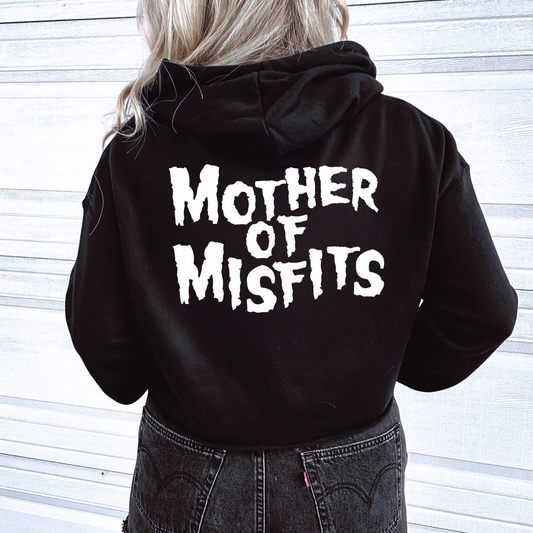 MOTHER OF MISFITS CROP HOODIE
