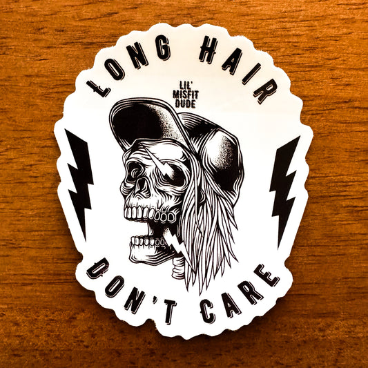 LONG HAIR DON'T CARE Sticker