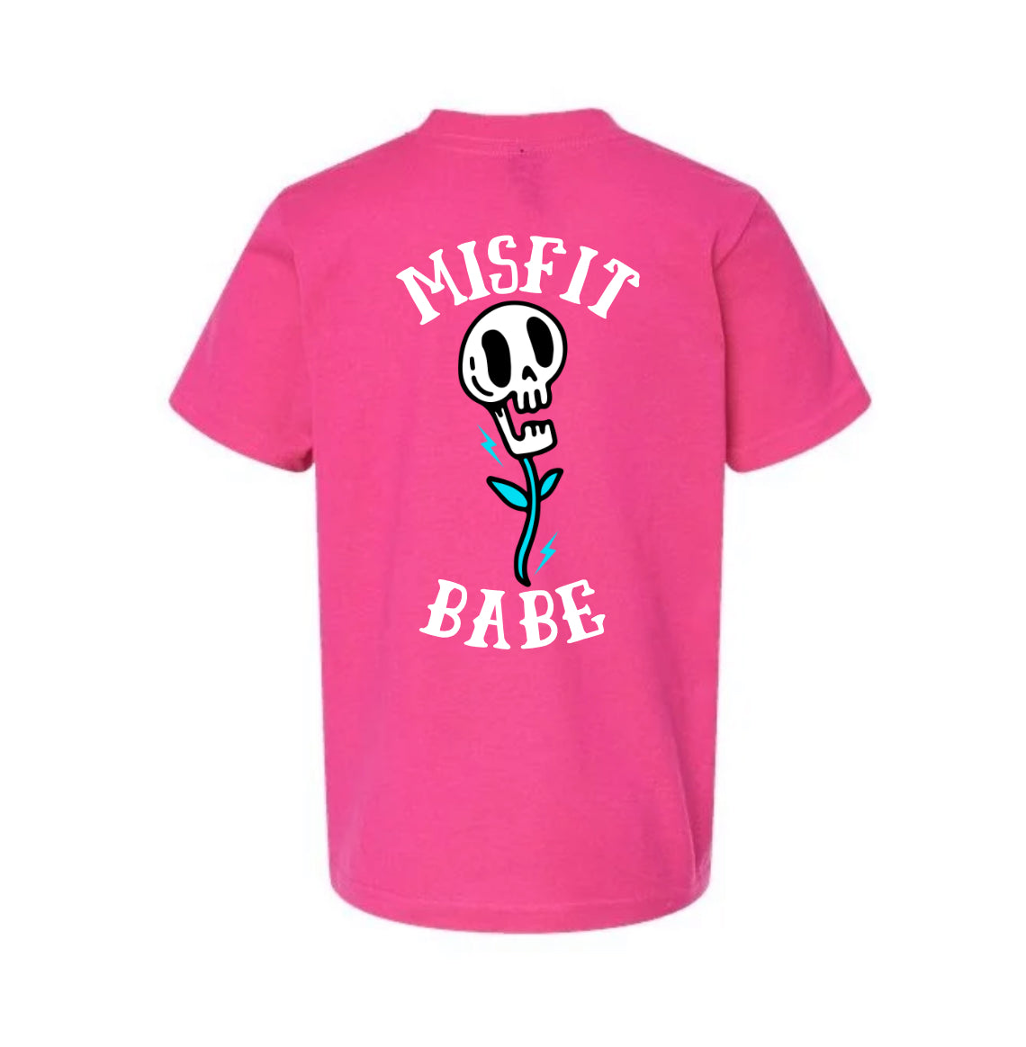 LIL' MISFIT BABE SKULL FLOWER TEE (Multiple Colors)