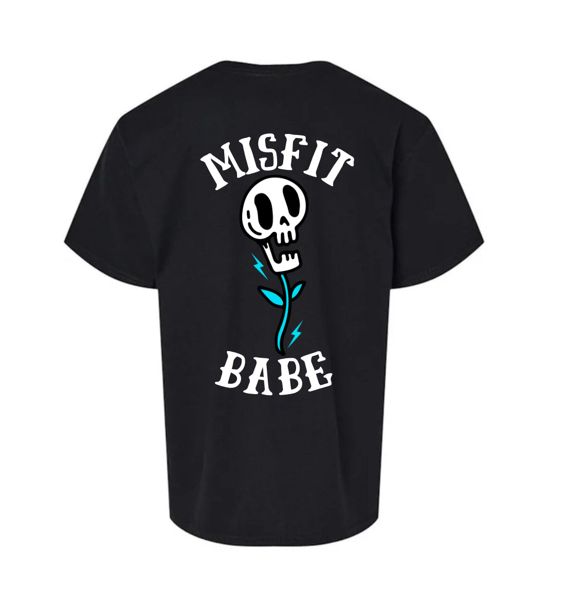 LIL' MISFIT BABE SKULL FLOWER TEE (Multiple Colors)